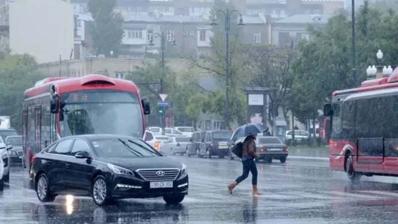 Sabah yağış yağacaq, güclü külək əsəcək