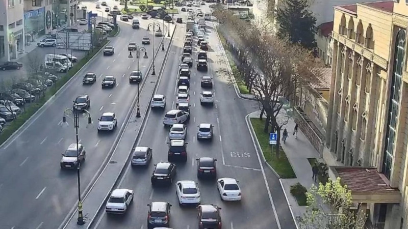 Bakının bir sıra yollarında tıxac müşahidə edilir