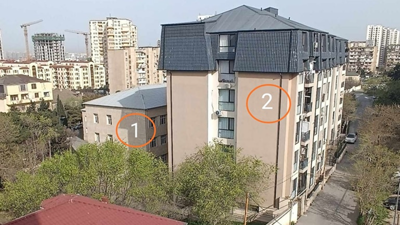 Bakıda məktəbin həyətində göydələn tikilib - FOTO