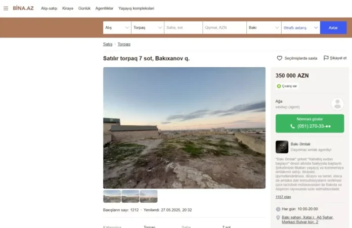 Bakıda dağ satışa çıxarılıb — İdmançılar həyəcan təbili çalır Bakıda dağ satışa çıxarılıb — İdmançılar həyəcan təbili çalır