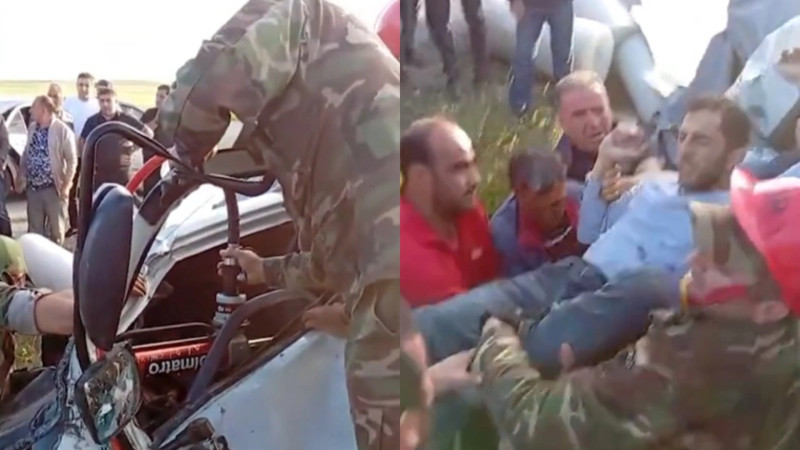 Qobustanda iki maşın toqquşub, bir nəfər xəsarət alıb - VİDEO  Qobustanda iki maşın toqquşub, bir nəfər xəsarət alıb - VİDEO