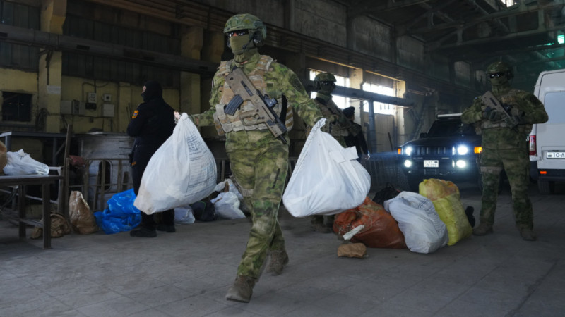 Külli miqdarda narkotik məhv edilib - VİDEO Külli miqdarda narkotik məhv edilib - VİDEO