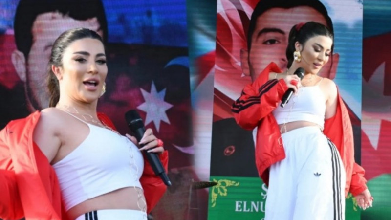 Müğənni Nəfəsin şəhid fotolarının qarşısındakı rəqsi tənqid edildi - VİDEO  Müğənni Nəfəsin şəhid fotolarının qarşısındakı rəqsi tənqid edildi - VİDEO