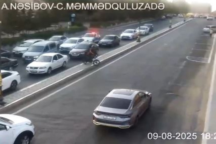 Avtoxuliqanlıq edən daha bir motosikletçi həbs olundu - VİDEO