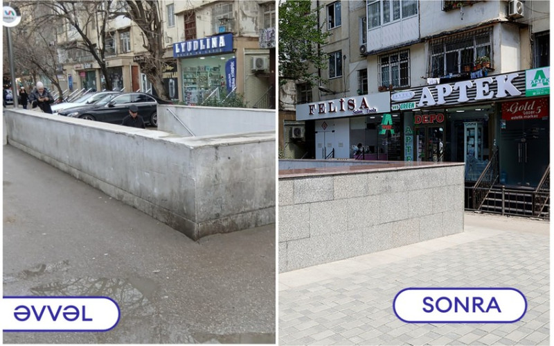 Memar Əcəmi metrostansiyasındakı keçiddə təmir işləri başa çatıb