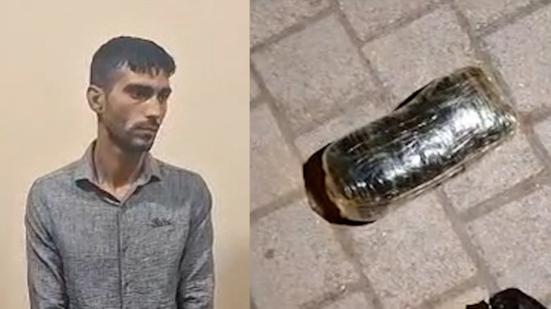 Bakıda heroin satan narkokuryer saxlanılıb - VİDEO