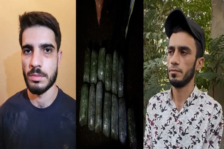 Bakıda kuryerlərdən 30 kilodan çox narkotik götürüldü