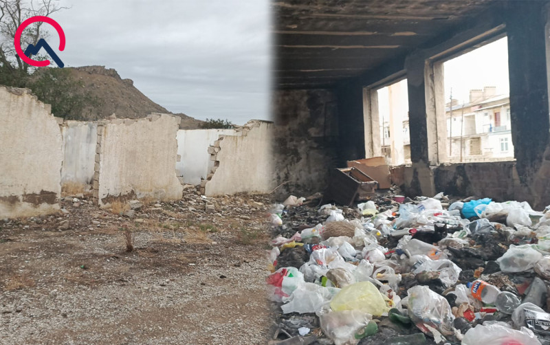 Əvvəl uşaq bağçası idi, indi zibilxana... - FOTO