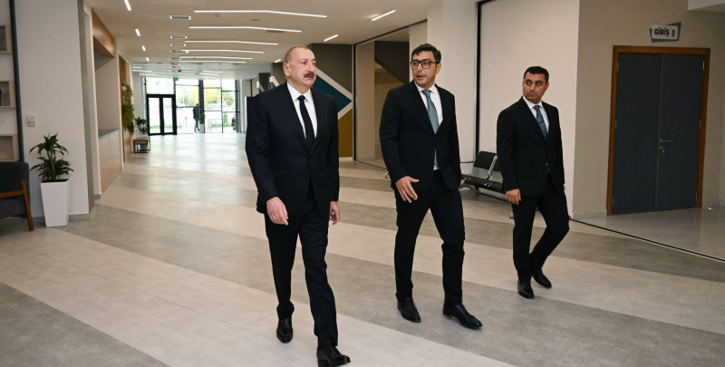 İlham Əliyev Yevlax Olimpiya İdman Kompleksinin açılışında iştirak edib
