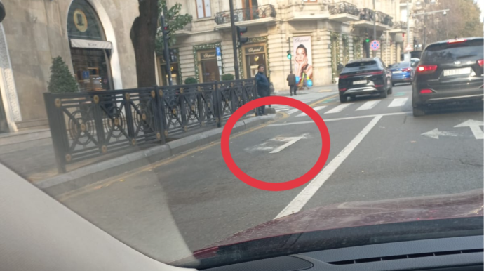 Üst-üstə çəkilən nişanlar sürücüləri çaş-baş salır - ŞİKAYƏT