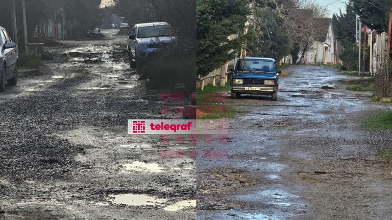 Mərdəkanın bu küçəsi bərbad vəziyyətdədir - Sakinlər etiraz edir