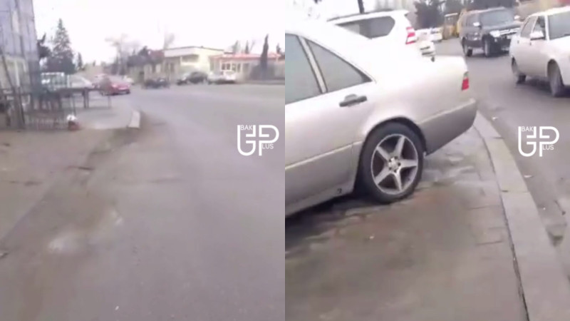 Səkiləri zəbt olunan Babək prospekti - Sakinlər narazıdır