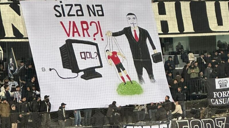 AFFA Neftçini bu pankarta görə 15 000 manat cərimələdi