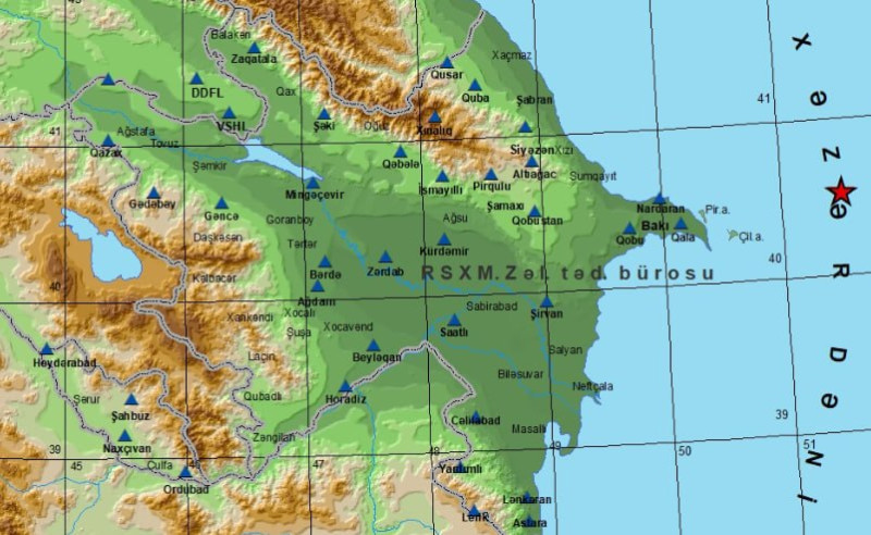 Xəzər dənizində zəlzələ oldu