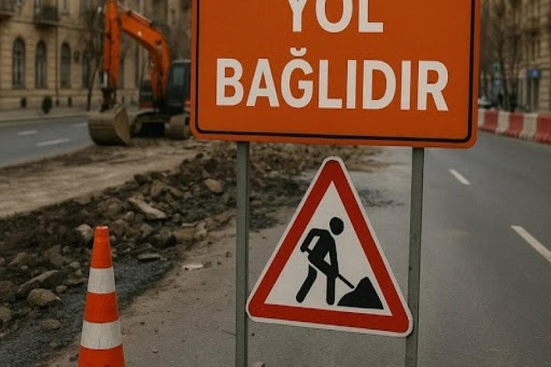 Bakının bu hissəsində yol tam bağlanacaq - FOTO