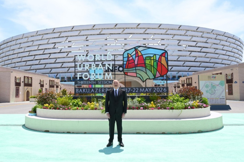 Prezident Bakı Olimpiya Stadionunda WUF13 ilə bağlı görülən işlərlə tanış olub - FOTO