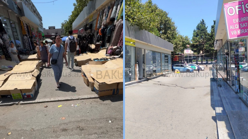 Küçə alverçilərinin piştaxtaları yığışdırıldı – Bakuplus.az yazdı, problem həll edildi + YENİLƏNİB