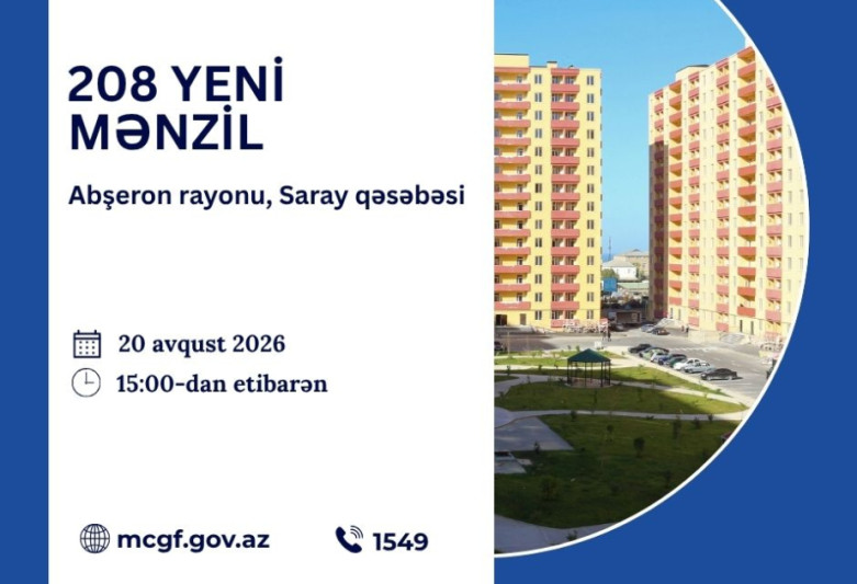 208 tam təmirli mənzil vətəndaşlara təqdim ediləcək