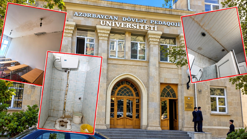 ADPU tələbələri təmirsizlik və antisanitariyadan şikayətçidirlər - İldə 2300 manat veririk, amma...