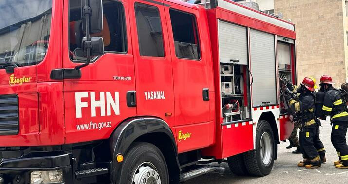 Bakıda yaşayış binasında yanğın olub