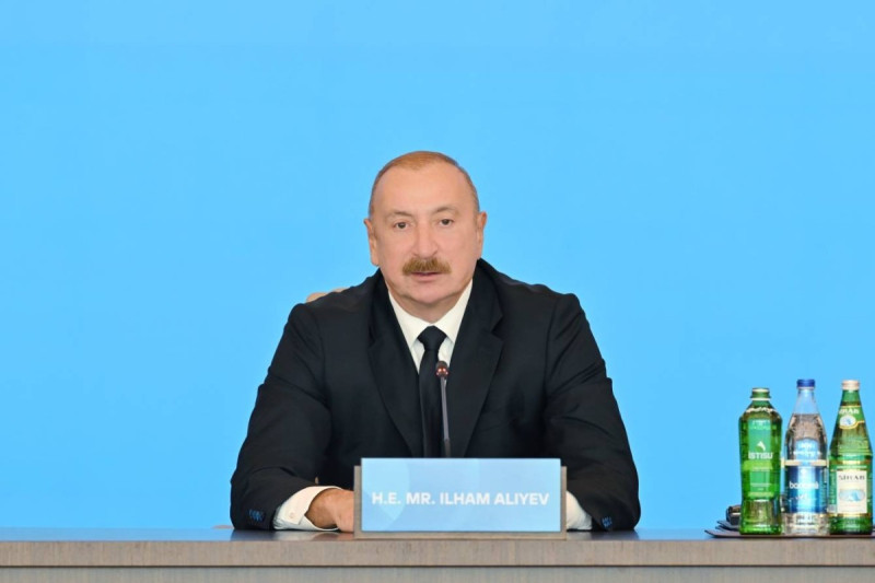 İlham Əliyev Dialoq Forumunda Azərbaycanın öz torpaqlarını azad etməsindən danışıb