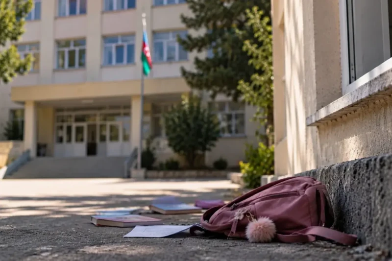 Yasamalda şagird pəncərədən yıxılıb ÖLDÜ