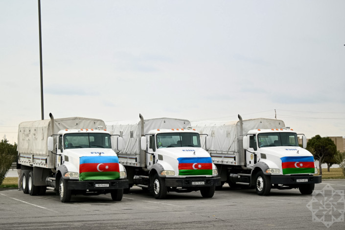 Azərbaycan Prezidentinin tapşırığına əsasən İrana humanitar yardım yola salınıb