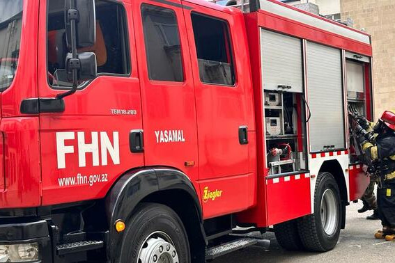 Bakıda yaşayış binasında yanğın olub