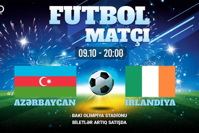Futbol: Azərbaycan-İrlandiya matçına biletlər satışa çıxarılıb