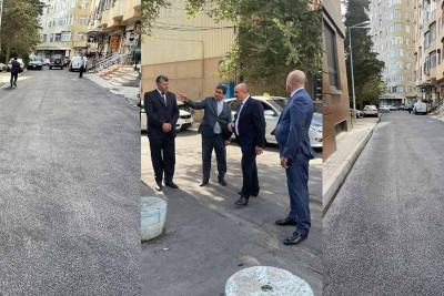 Bakıda məhəllədaxili yolları təmir olunur