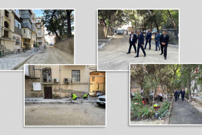 Nəsimi rayonunda abadlıq işləri davam edir