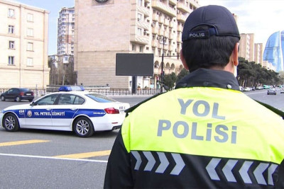 Bakıda polis gücləndirilmiş iş rejimini davam etdirir