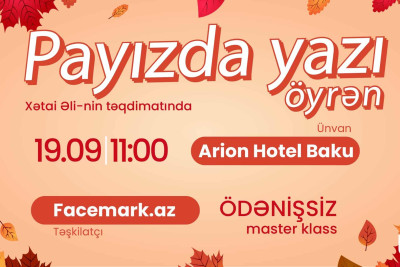 Bakıda ödənişsiz master-klass baş tutacaq