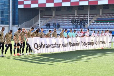 "Keşlə" - "Qarabağ" oyununda Vətən müharibəsinin ildönümü yad edilib