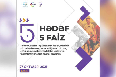 Bakıda "Hədəf 5%" adlı proqramının açılış mərasimi həyata keçiriləcək