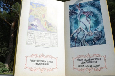 Paytaxt küçələrində Nizami Gəncəvinin əsərlərinin kitab maketləri quraşdırılıb