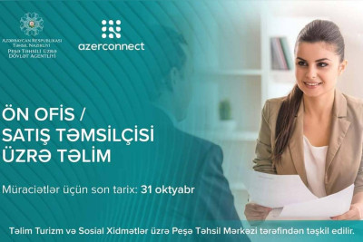 Bakıda Peşə Təhsili üzrə Dövlət Agentliyinin dəstəyi ilə təlim keçiriləcək