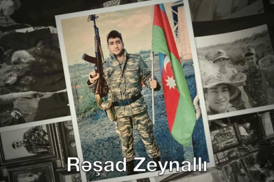 Səbail rayonunda şəhidin adına xatirə lövhəsi açılıb
