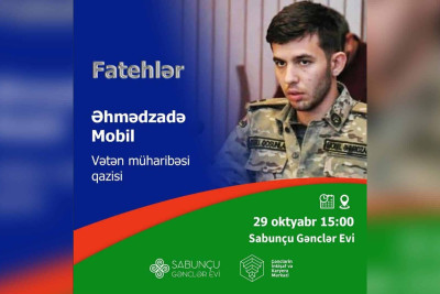 Sabunçu Gənclər Evində Vətən müharibəsinin iştirakçısı ilə görüş baş tutacaq