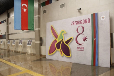 Bakı metropolitenində Zəfər Günü qeyd olunur