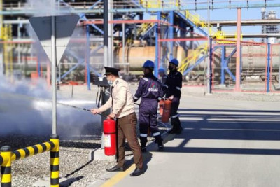 Fövqəladə Hallar Nazirliyi Neft Emalı Zavodunda tədbir təşkil edib