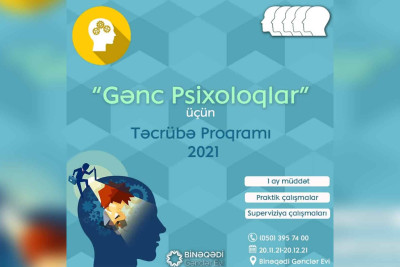 "Psixologiya" ixtisasında təhsil alanlar üçün ödənişsiz təcrübə proqramı təşkil olunur