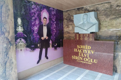 Sabunçu rayonunda şəhidin xatirəsinə tikilmiş bulağın açılışı olub