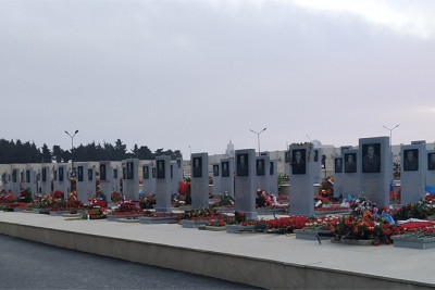 Zığ qəsəbəsində Vətən müharibəsi şəhidlərinin məzarları bərpa olunub