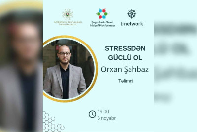 Bakıda məktəblilər üçün “Stresdən güclü ol” mövzusunda master-klas keçiriləcək