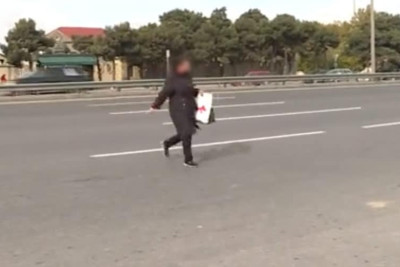 Xəzər rayonunda sürət həddi 110 km/saat olan yolda piyada keçidi mövcud deyil