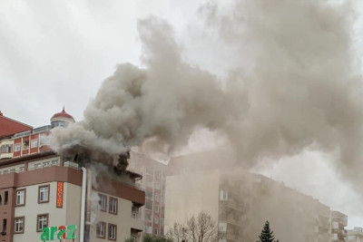 Binəqədidə “Qoç ət” restoranında yanğın olub