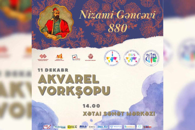 Bakı Xətai Sənət Mərkəzi “Akvarel workshop” müsahibəsini elan edir