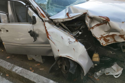 Nərimanov rayonunda iki avtomobil toqquşub