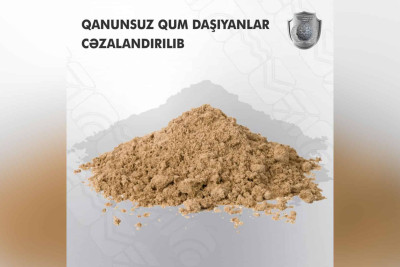 Xəzər rayonunda qanunsuz qum daşıma halları aşkarlanıb